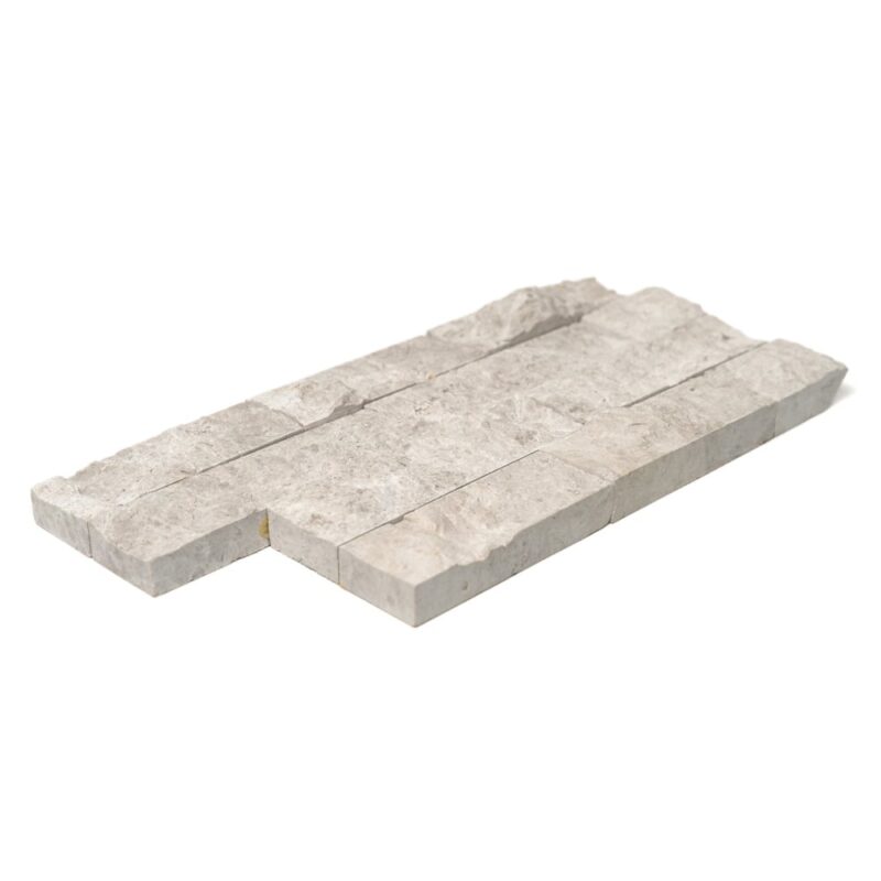Silver Shadow Split Face Marble Ledger Panel 6×12 (TL20756)
