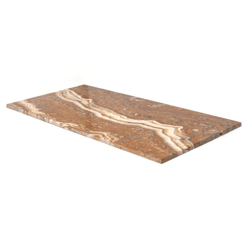 Maroon Di Notte Leather Plank Marble Tiles 4×16 (TL21068)