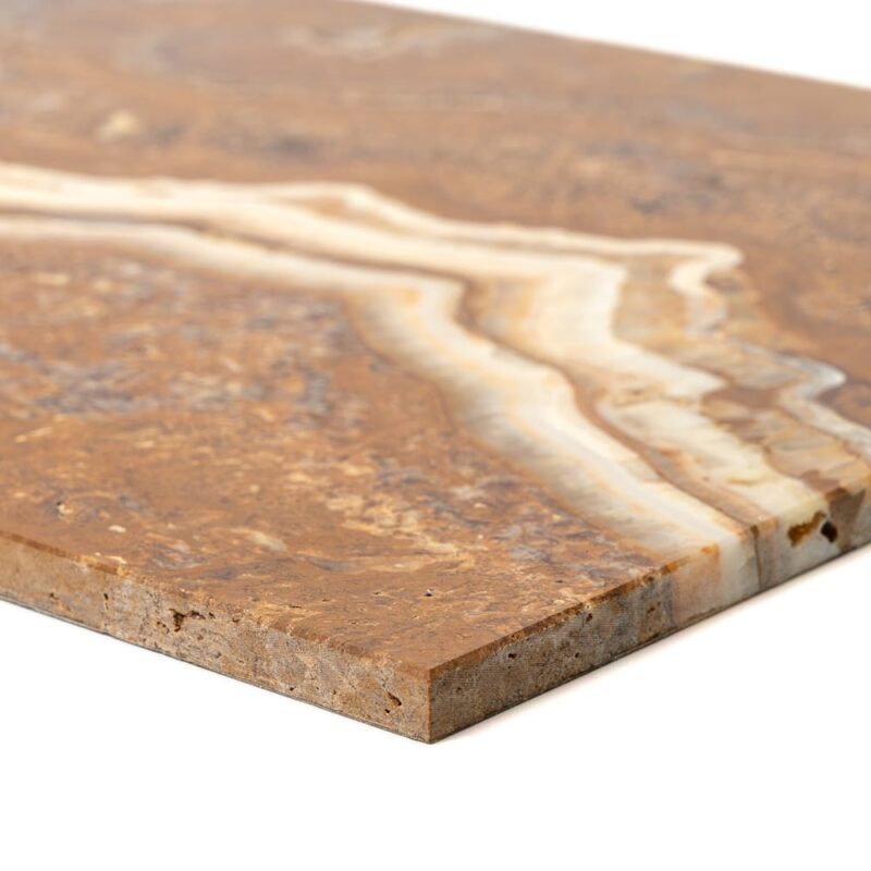 Maroon Di Notte Leather Plank Marble Tiles 4×16 (TL21068)