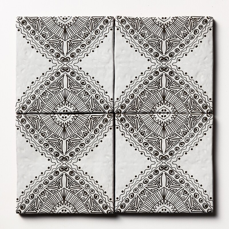 Bavi 3 Square 1/2 Glazed Terracotta Tiles 6×6
