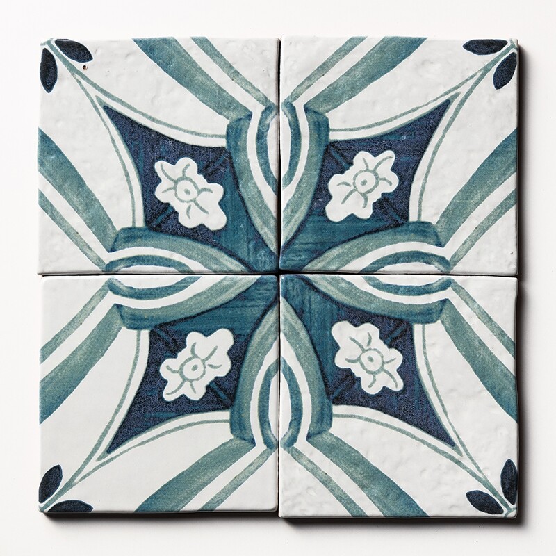Antigua 3 Square 1/2 Glazed Terracotta Tiles 6×6