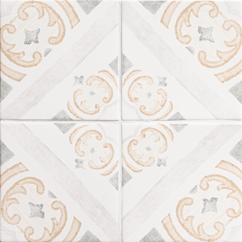 Piastrelle in ceramica lucida Catania Bianco 6×6
