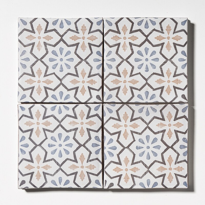 Petal Promenade Matte Glazed Terracotta Tiles 6×6