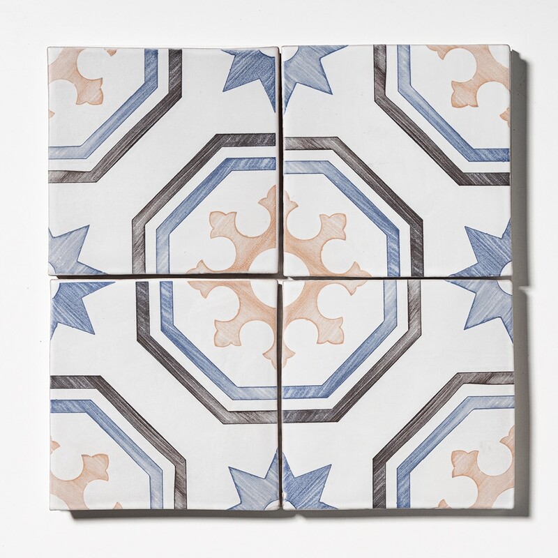 Star Turn Matte Glazed Terracotta Tiles 6×6
