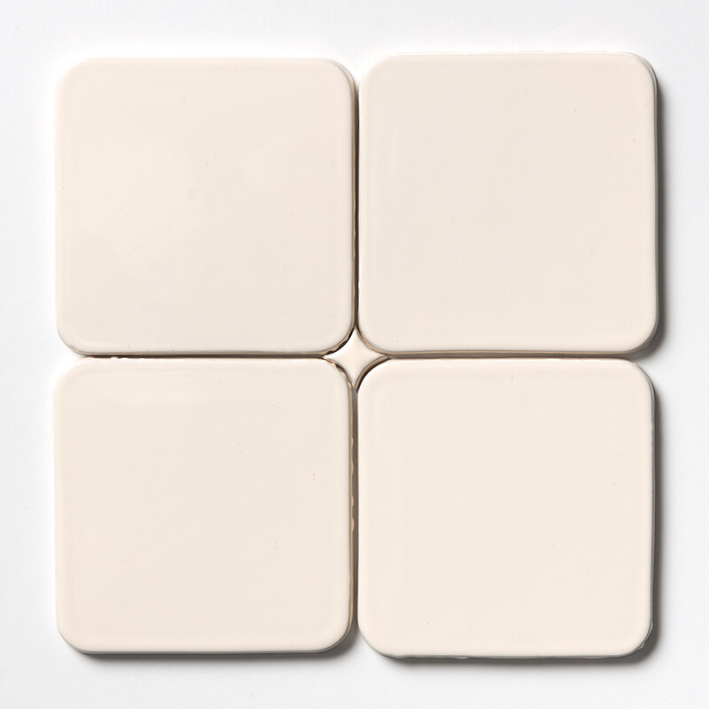 Ivory Glossy Halo Ceramic Tiles 6×6