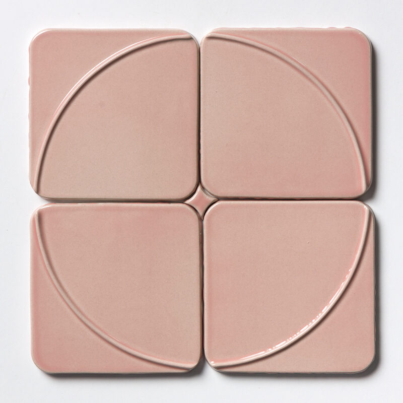 Blush Glossy Mandala Ceramic Tiles 6×6 (TL80824)