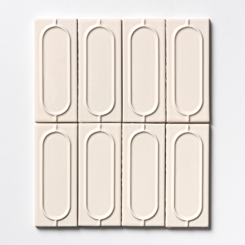 Ivory Glossy Sophee Ceramic Tiles 2 1/2×6