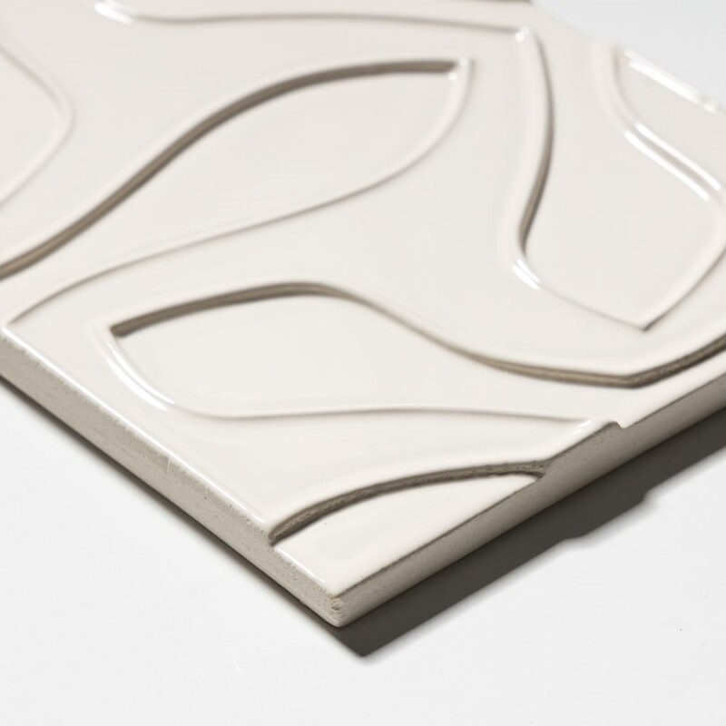 Autumn White Glossy Tioma Ceramic Accent Tiles 6×8