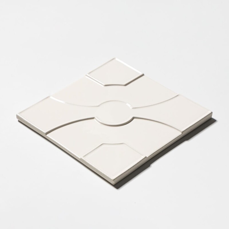 Autumn White Glossy Lafonia Ceramic Accent Tiles 8×8