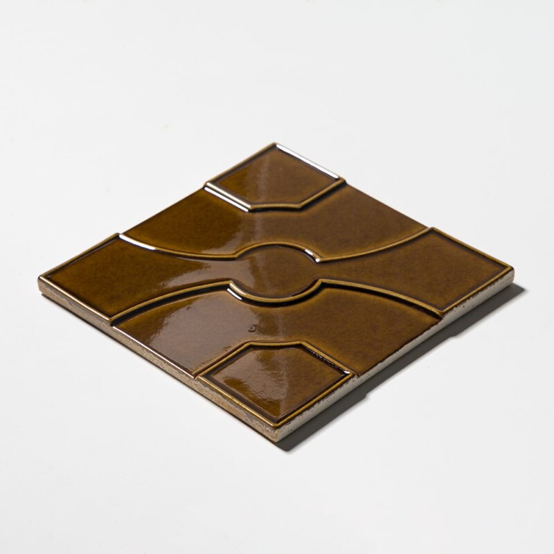 Creamy Leather Glossy Lafonia Ceramic Accent Tiles 8×8