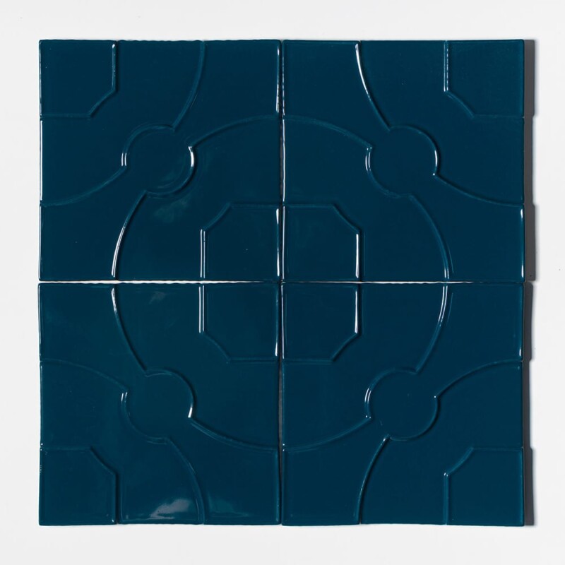 Bluebell Jazz Glossy Lafonia Ceramic Accent Tiles 8×8
