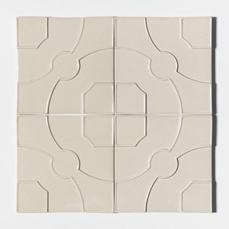Winter Clay Glossy Lafonia Ceramic Accent Tiles 8×8