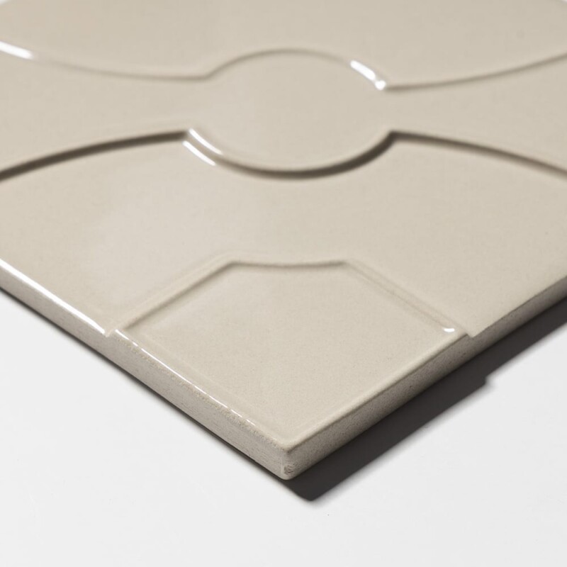 Winter Clay Glossy Lafonia Ceramic Accent Tiles 8×8
