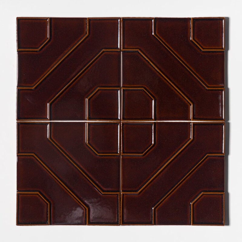 Rich Cinnamon Glossy Kodye Ceramic Accent Tiles 8×8