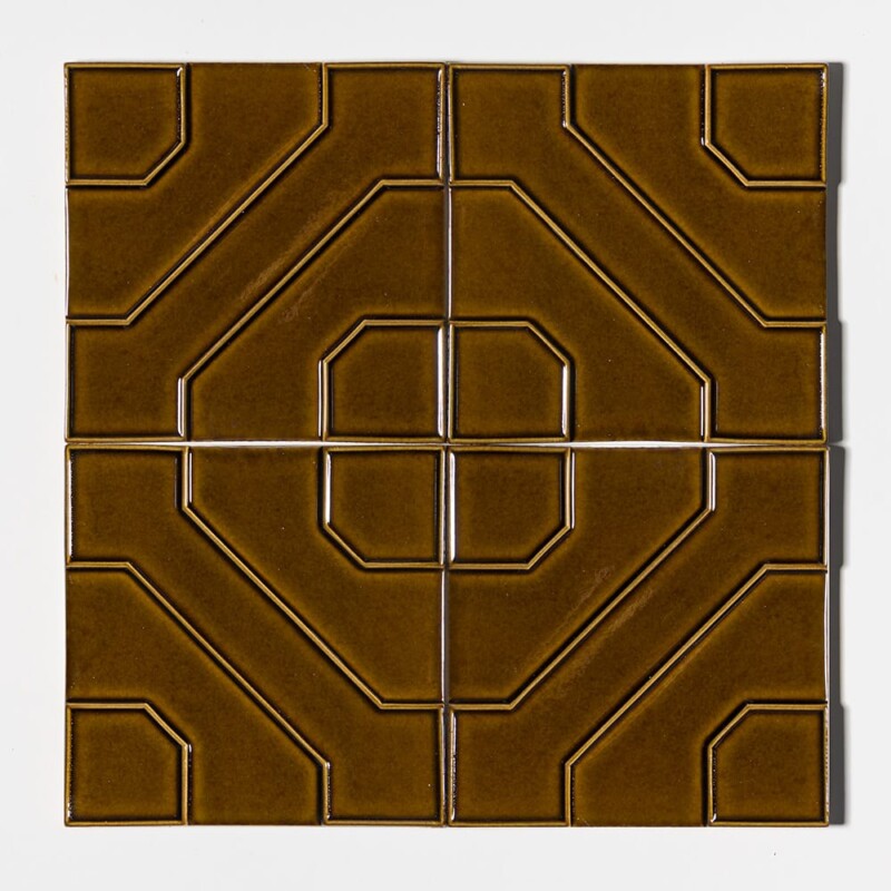 Creamy Leather Glossy Kodye Ceramic Accent Tiles 8×8
