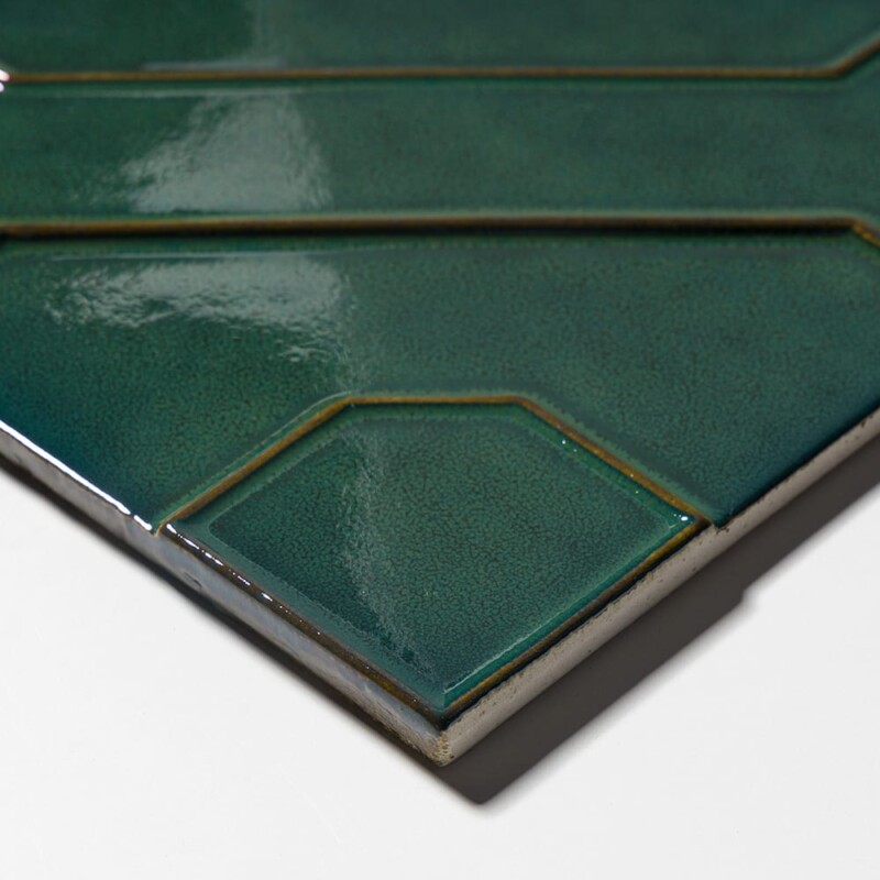 Majesty Green Glossy Kodye Ceramic Tiles 8×8