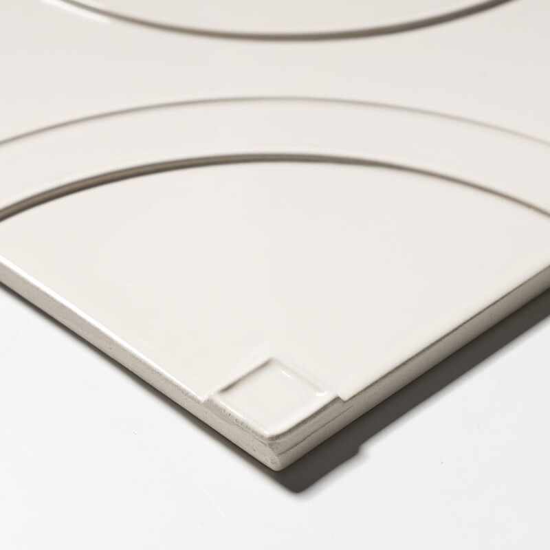 Autumn White Glossy Manukie Ceramic Accent Tiles 8×8