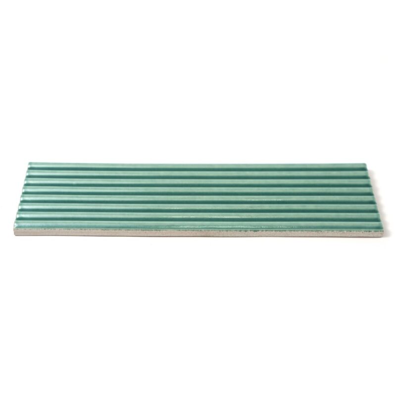 Sage Glossy Fluted Ceramic Tiles 4×12 (TL80992)