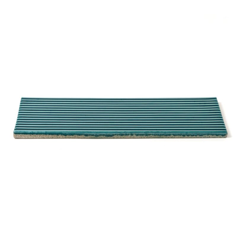 Aquamarie Glossy Thin Fluted Ceramic Tiles 4×12 (TL80997)