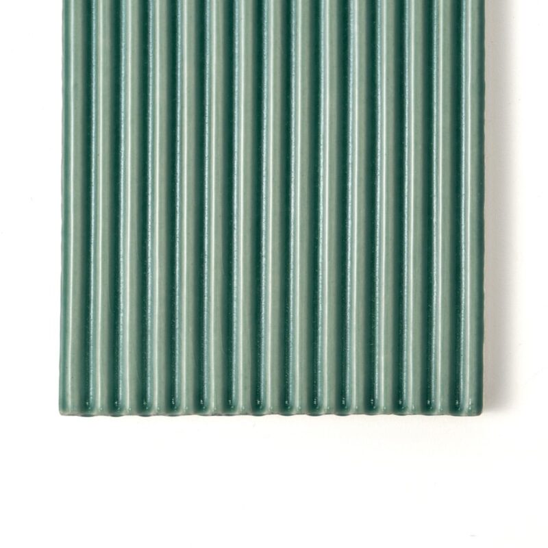 Sage Glossy Thin Fluted Ceramic Tiles 4×12 (TL80998)