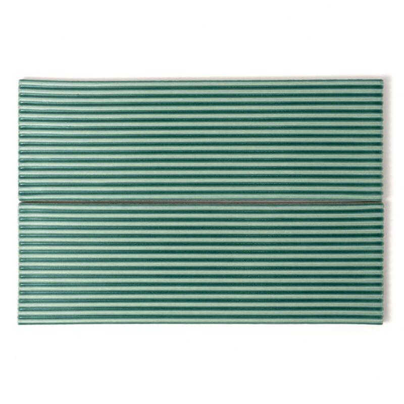 Sage Glossy Thin Fluted Ceramic Tiles 4×12 (TL80998)