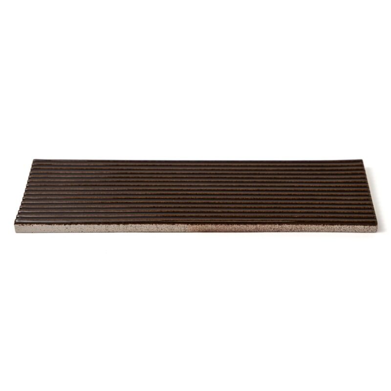Hickory Glossy Thin Fluted Ceramic Tiles 4×12 (TL80999)