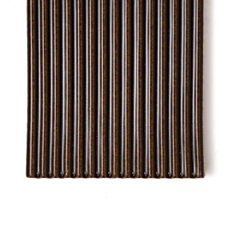Hickory Glossy Thin Fluted Ceramic Tiles 4×12 (TL80999)