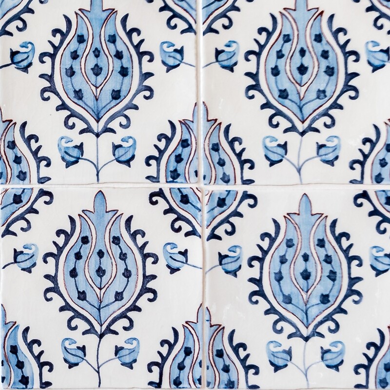 Tulips Crackled Ceramic Tiles 8×8