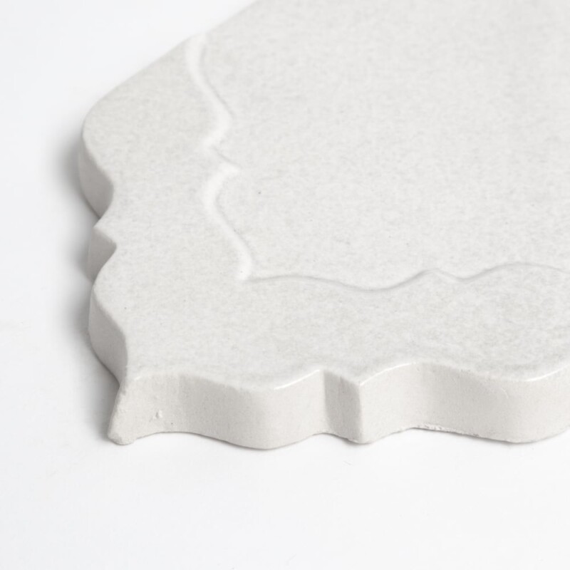 Cloud White Glossy Musa Ceramic Accent Tiles 4×7 1/2
