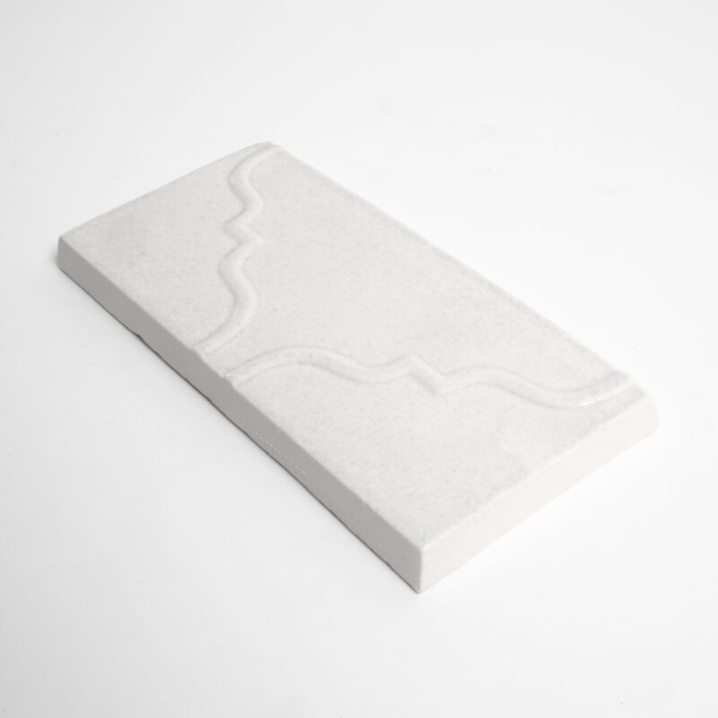 Cloud White Glossy Fina Ceramic Accent Tiles 3×6