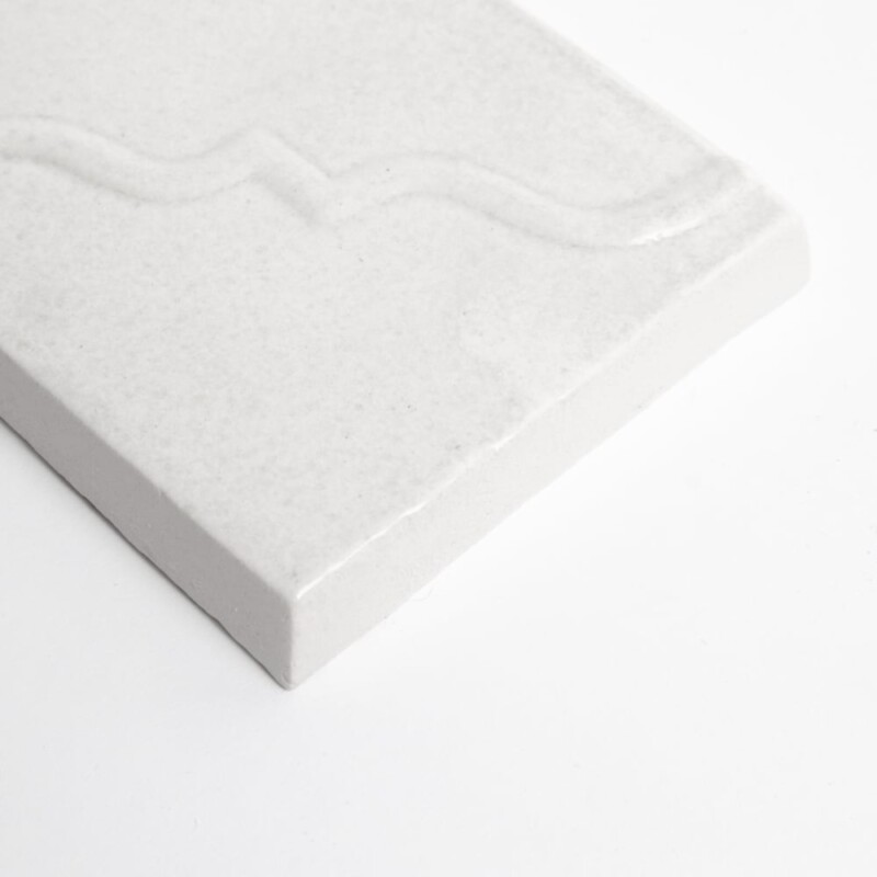 Cloud White Glossy Fina Ceramic Accent Tiles 3×6