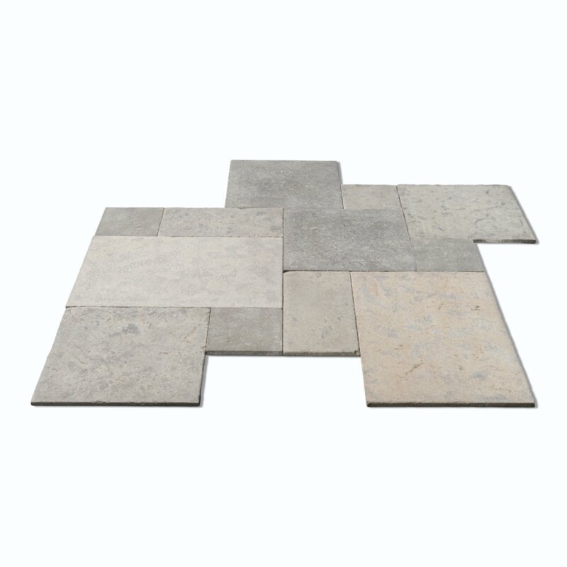 Chateau Gris Blend Brushed Versailles Pattern Limestone Patterns Versailles Pattern