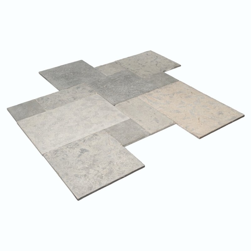 Chateau Gris Blend Brushed Versailles Pattern Limestone Patterns Versailles Pattern