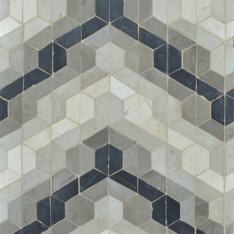 Shiri Honed Limestone Mosaics 12×9