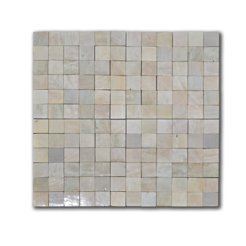 Gris Beige Glossy Zellige Mosaics 12×12