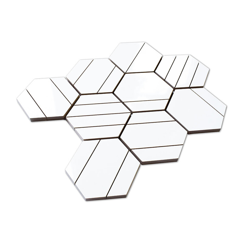 Alpine Polished Craft Hexagon Porcelain Mosaics 11 1/5×13 5/8