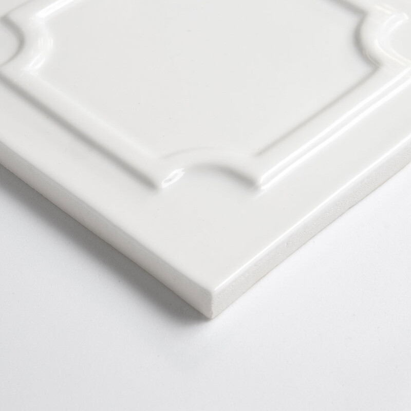 Tulum White Glossy Era Ombre Ceramic Accent Tiles 6×6