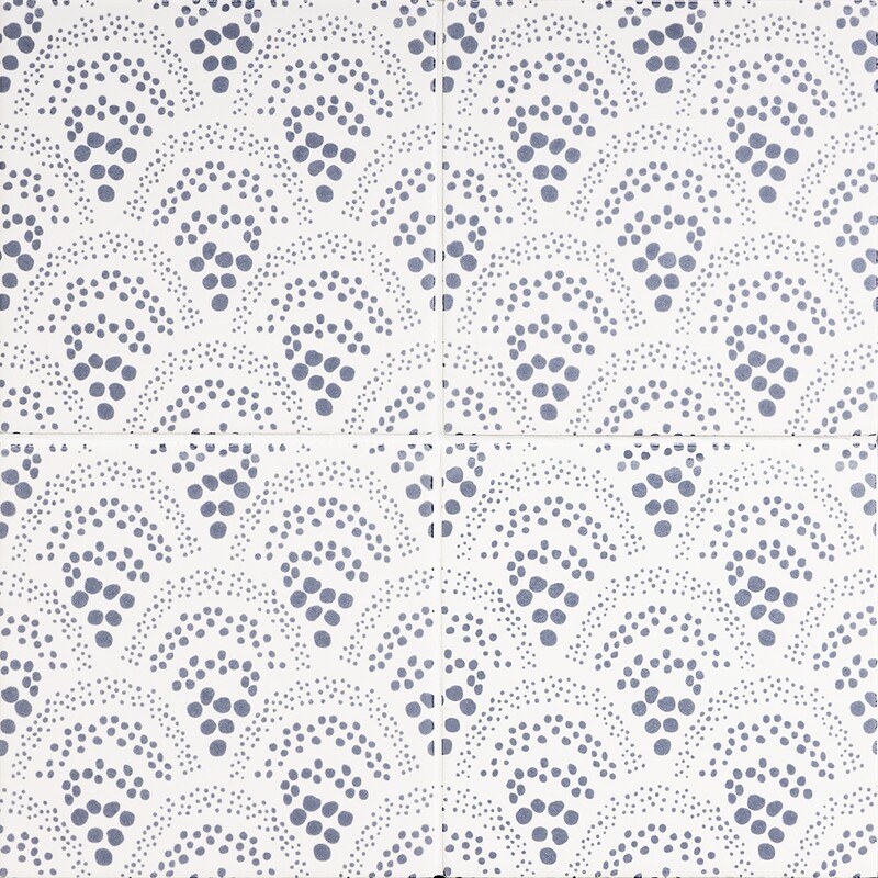 Snow White, Grey Matte Chou Chou Ceramic Tiles 6×6