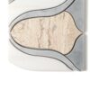 Afyon Grey, Avenza Light, Diana Royal Multi Finish Tulip Marble Border Tiles 4×12 (YNR10013)