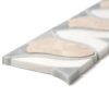 Afyon Grey, Avenza Light, Diana Royal Multi Finish Tulip Marble Border Tiles 4×12 (YNR10013)