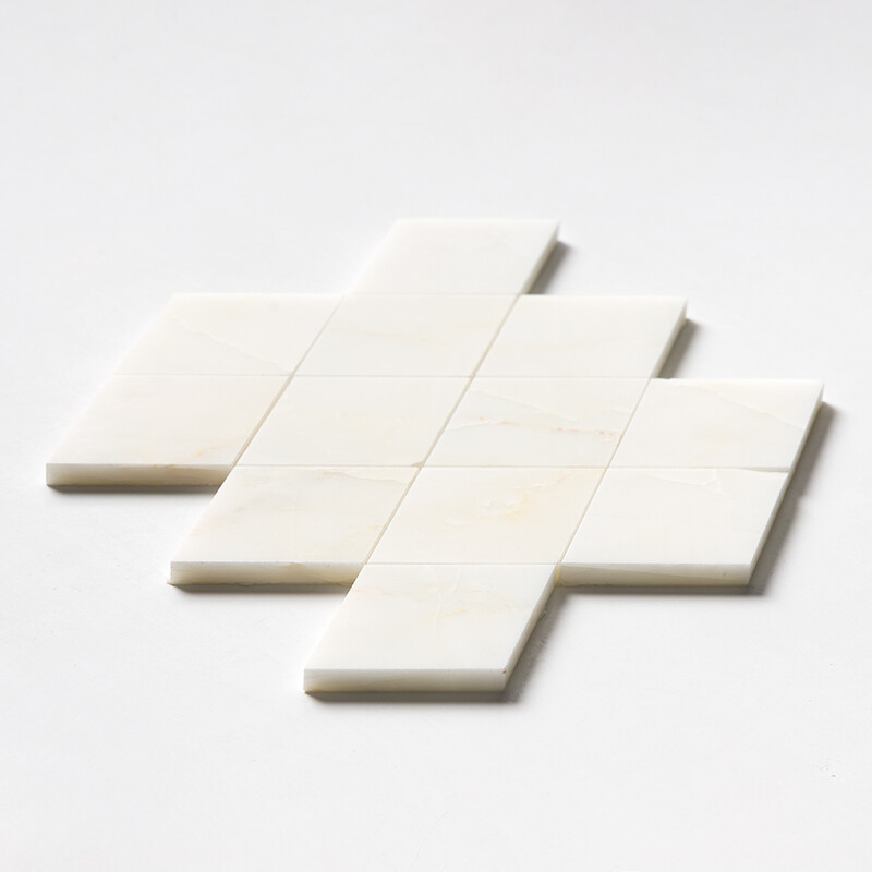 Calacatta Amber Honed Almas Marble Mosaics 9 5/16×10 1/2