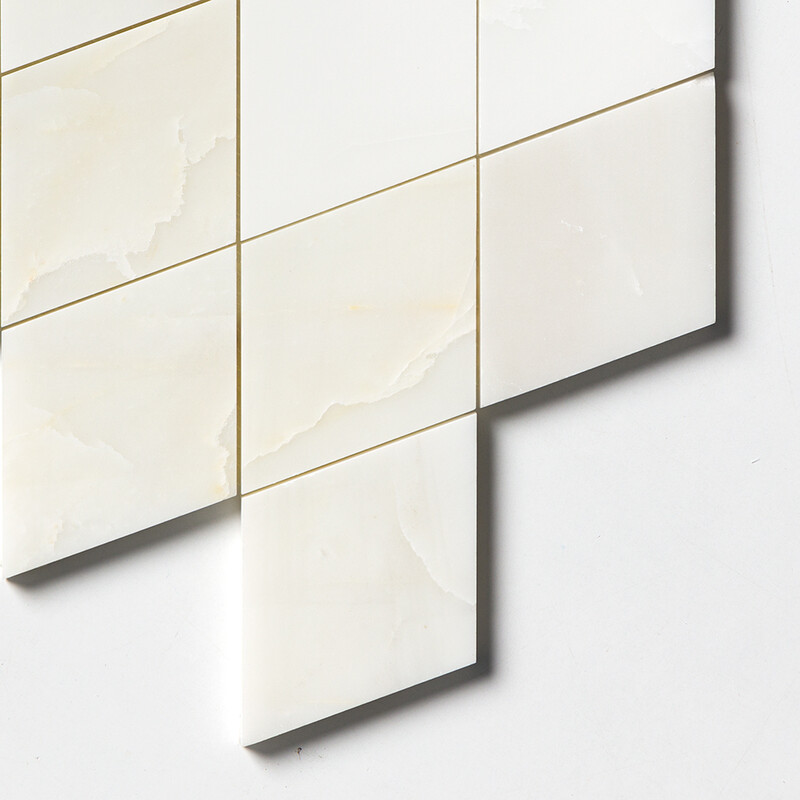 Calacatta Amber Honed Almas Marble Mosaics 9 5/16×10 1/2