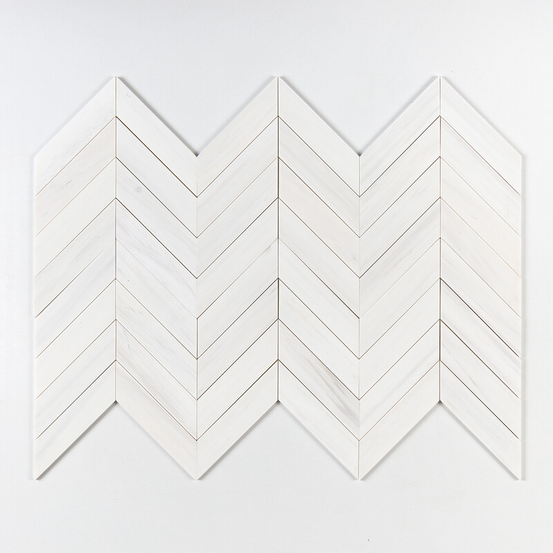 Bianco Dolomitti Honed Bosphorus Marble Mosaics 13 7/16x 13 7/16