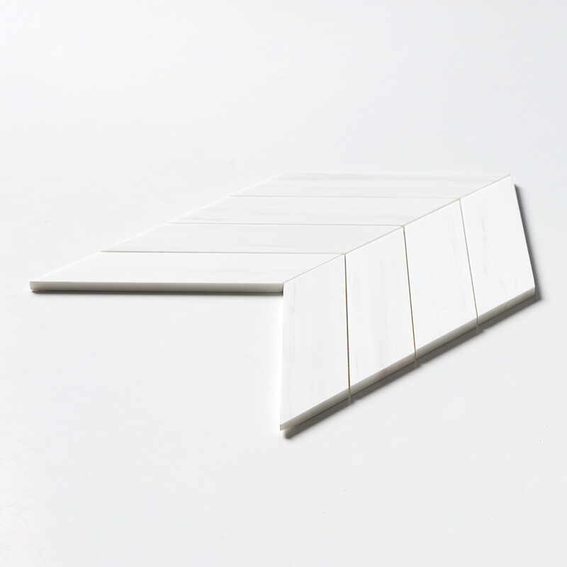 Bianco Dolomitti Honed Bosphorus Marble Mosaics 13 7/16x 13 7/16