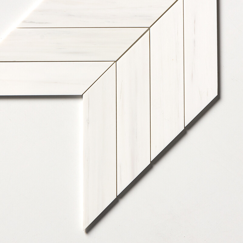 Bianco Dolomitti Honed Bosphorus Marble Mosaics 13 7/16x 13 7/16