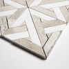 Aspen White, Diana Royal Honed Marmara Marble Mosaics 9 11/16×9 11/16