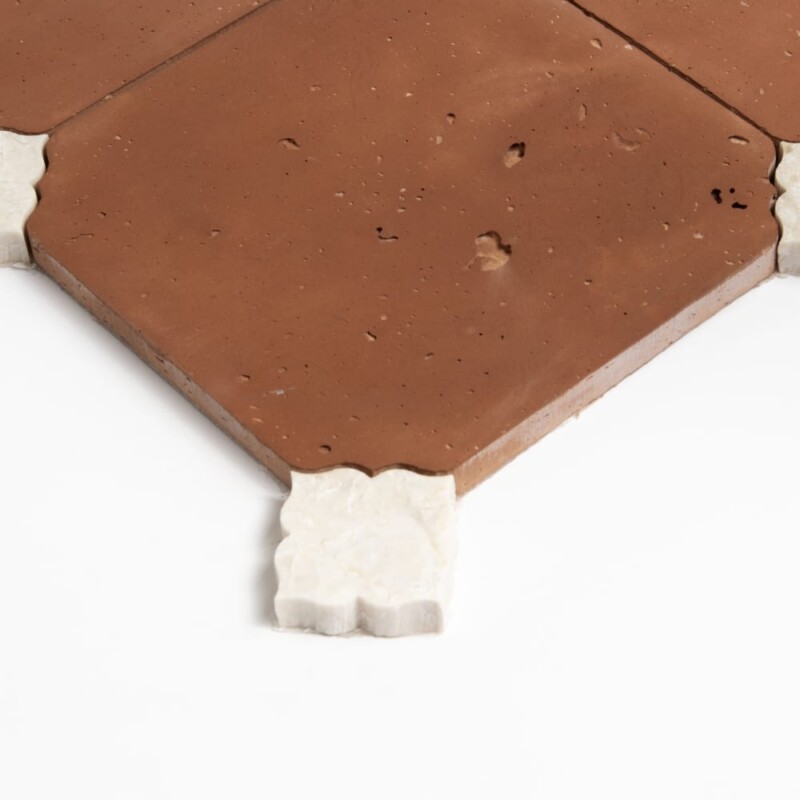 Diana Royal, Rustic Terracotta Honed Fioretta Marble Mosaics 11 5/8xx11 5/8