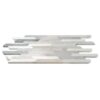Afyon White, Avenza Light, Glacier, Snow White Multifinish Ritmo Marble Mosaics 8 13/16×14 5/16 (YNR90483)