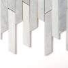 Afyon White, Avenza Light, Glacier, Snow White Multifinish Ritmo Marble Mosaics 8 13/16×14 5/16 (YNR90483)