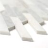 Afyon White, Avenza Light, Glacier, Snow White Multifinish Ritmo Marble Mosaics 8 13/16×14 5/16 (YNR90483)